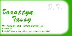 dorottya tassy business card